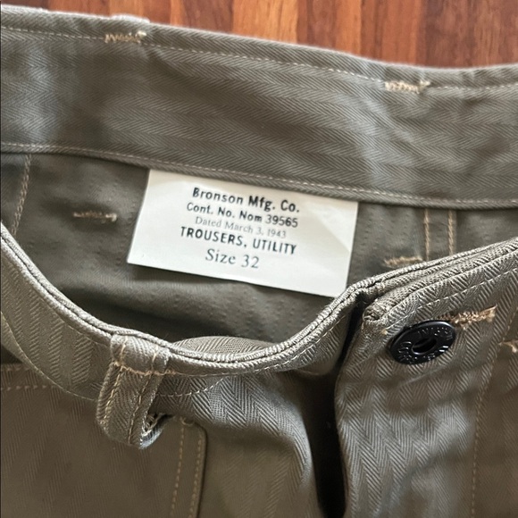 Bronson Mfg Co. Men's Army Utility Olive Green Pants size 32 new with tags - Picture 4 of 7